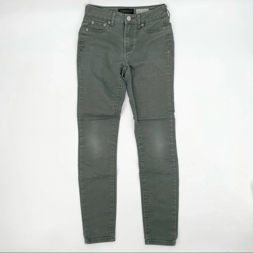 Aeropostale Army Green High Waisted Jegging